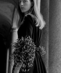 Huishan Zhang REIGN GOWN BLACK CREPE 13 Huishan Zhang REIGN GOWN BLACK CREPE