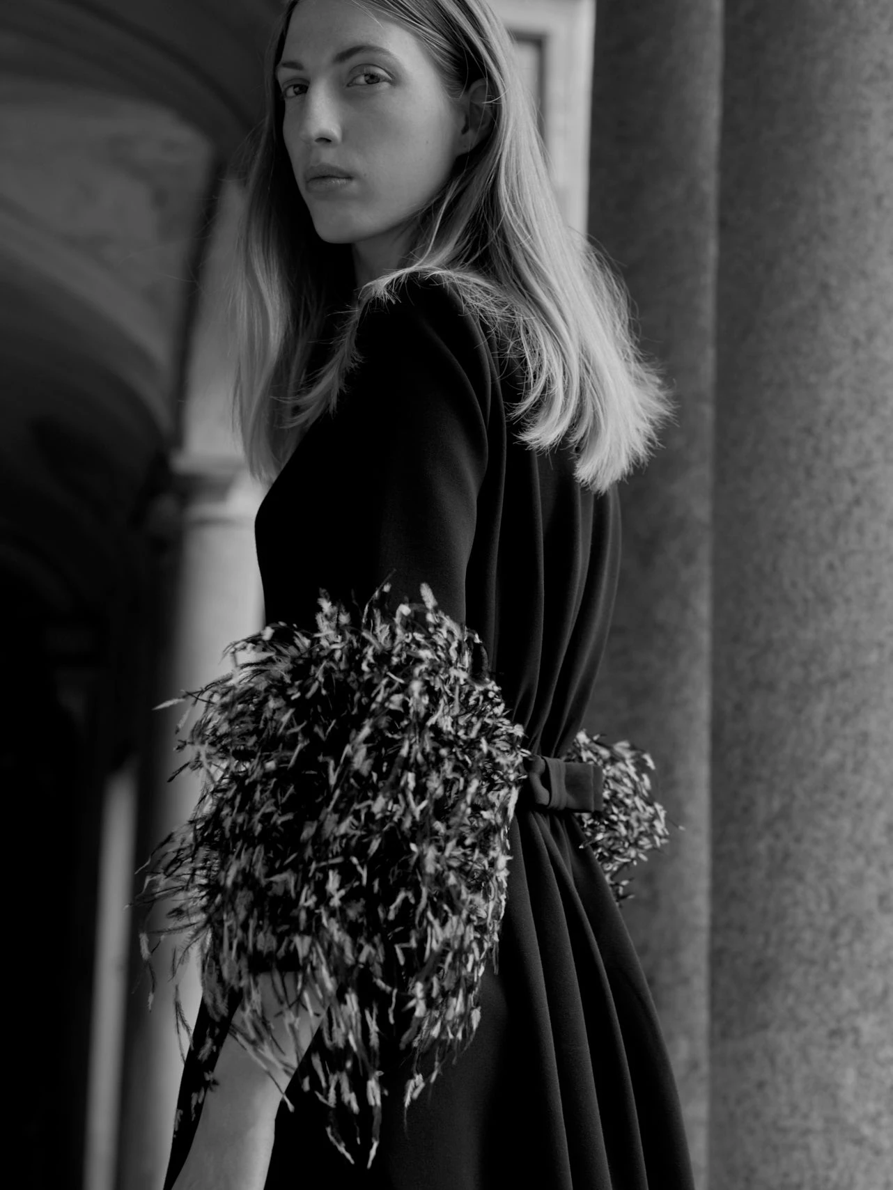 Huishan Zhang REIGN GOWN BLACK CREPE 7 Huishan Zhang REIGN GOWN BLACK CREPE