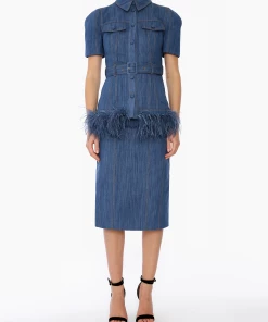 Huishan Zhang *ONLINE EXCLUSIVE* REA SKIRT BLUE DENIM NEW SEASON