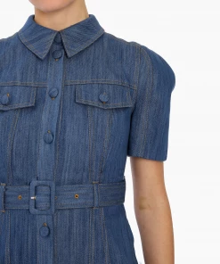 Huishan Zhang ISSEY JACKET BLUE DENIM NEW SEASON