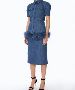 Huishan Zhang ISSEY JACKET BLUE DENIM NEW SEASON