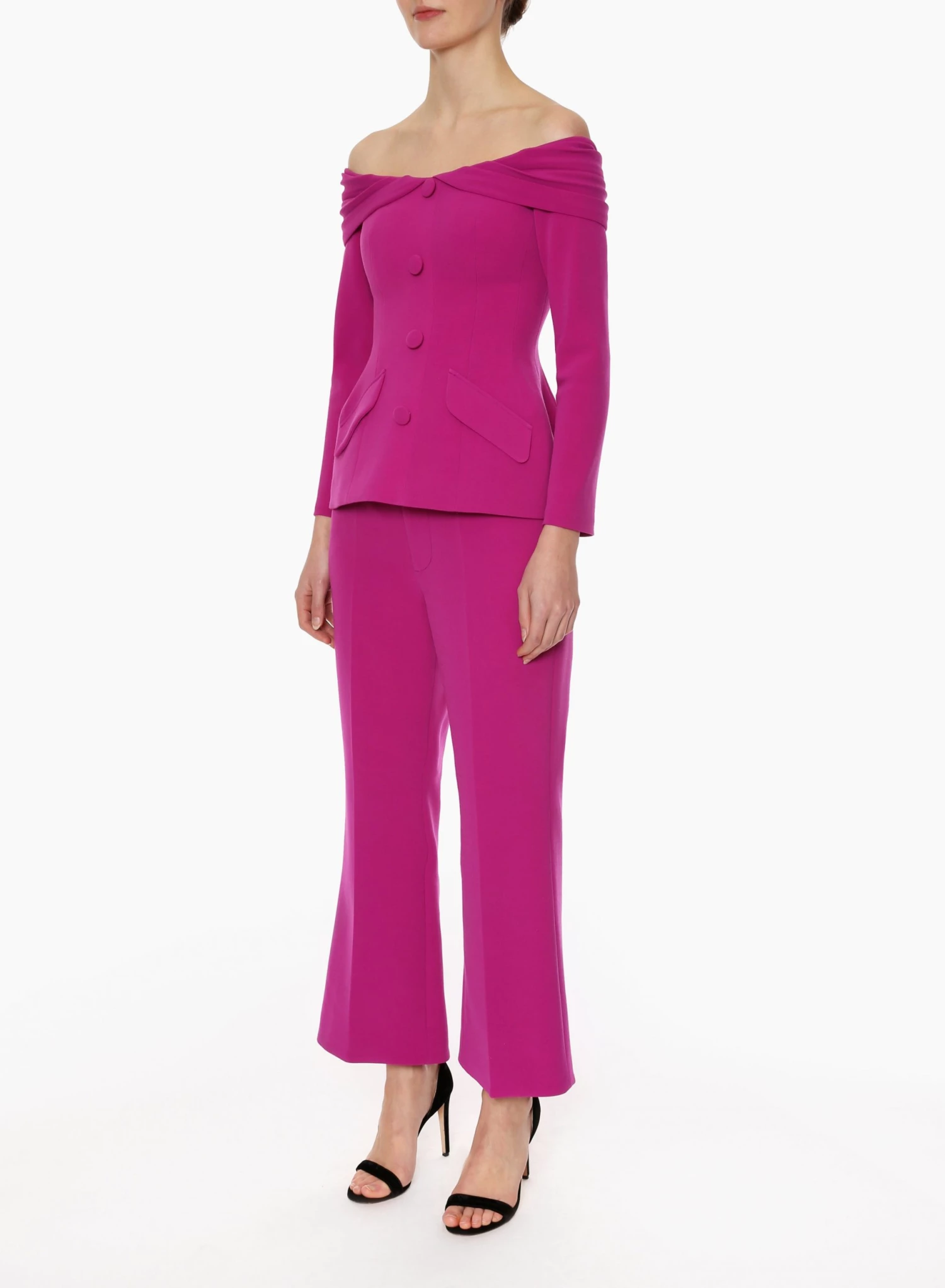 Huishan Zhang *PRE ORDER* JILL TROUSERS MAGENTA CREPE 3 Huishan Zhang *PRE ORDER* JILL TROUSERS MAGENTA CREPE