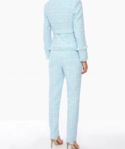 Huishan Zhang LEILA JACKET BLUE TWEED
