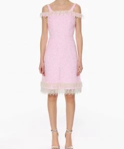 Huishan Zhang *PRE ORDER* LILA DRESS PINK TWEED