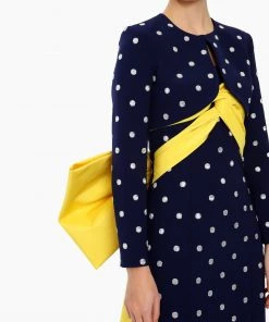 Huishan Zhang *PRE ORDER* LOIS JACKET NAVY CREPE NEW SEASON