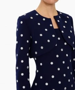 Huishan Zhang *PRE ORDER* LOIS JACKET NAVY CREPE NEW SEASON