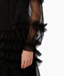 Huishan Zhang NEW SEASON MAIZIE DRESS BLACK TULLE