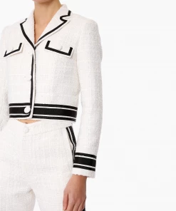 Huishan Zhang MALKA JACKET WHITE TWEED NEW SEASON