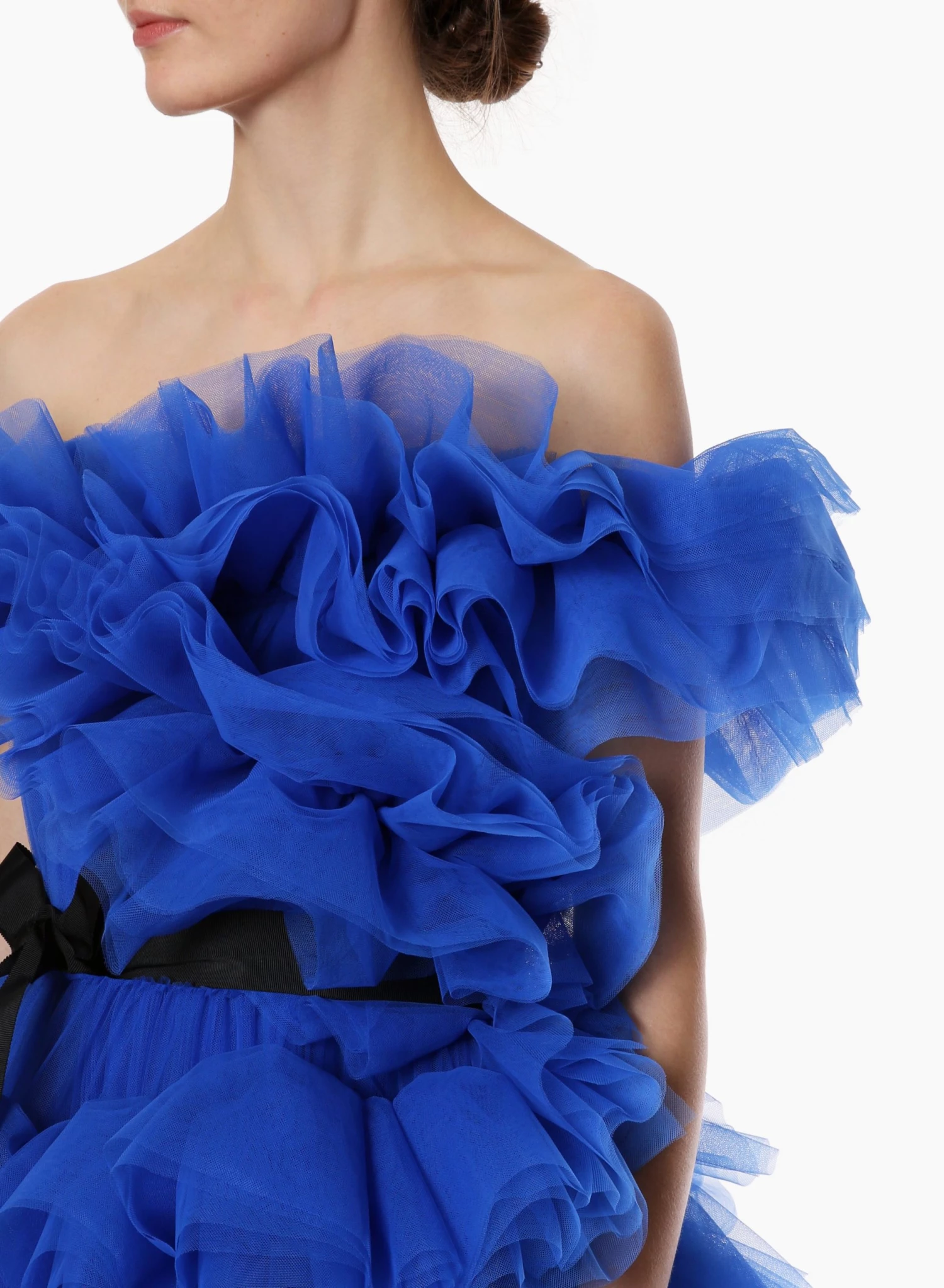 Huishan Zhang *PRE ORDER* MARIEL GOWN COBALT BLUE TULLE 5 Huishan Zhang *PRE ORDER* MARIEL GOWN COBALT BLUE TULLE