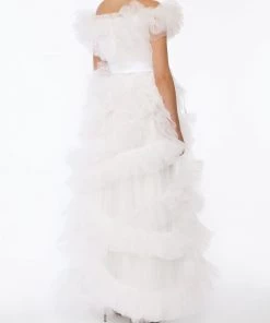 Huishan Zhang *ONLINE EXCLUSIVE* MARIEL GOWN WHITE TULLE NEW SEASON 8 Huishan Zhang *ONLINE EXCLUSIVE* MARIEL GOWN WHITE TULLE NEW SEASON