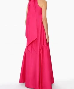 Huishan Zhang MIRO GOWN HOT PINK TAFFETA NEW SEASON 9 Huishan Zhang MIRO GOWN HOT PINK TAFFETA NEW SEASON