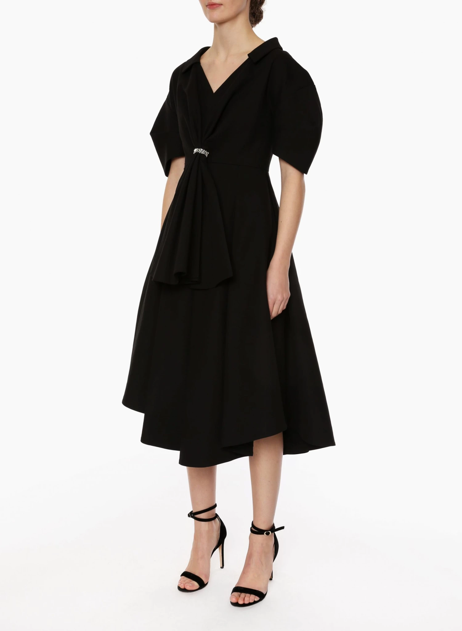 Huishan Zhang *PRE ORDER* NAYLA DRESS BLACK COTTON 3 Huishan Zhang *PRE ORDER* NAYLA DRESS BLACK COTTON