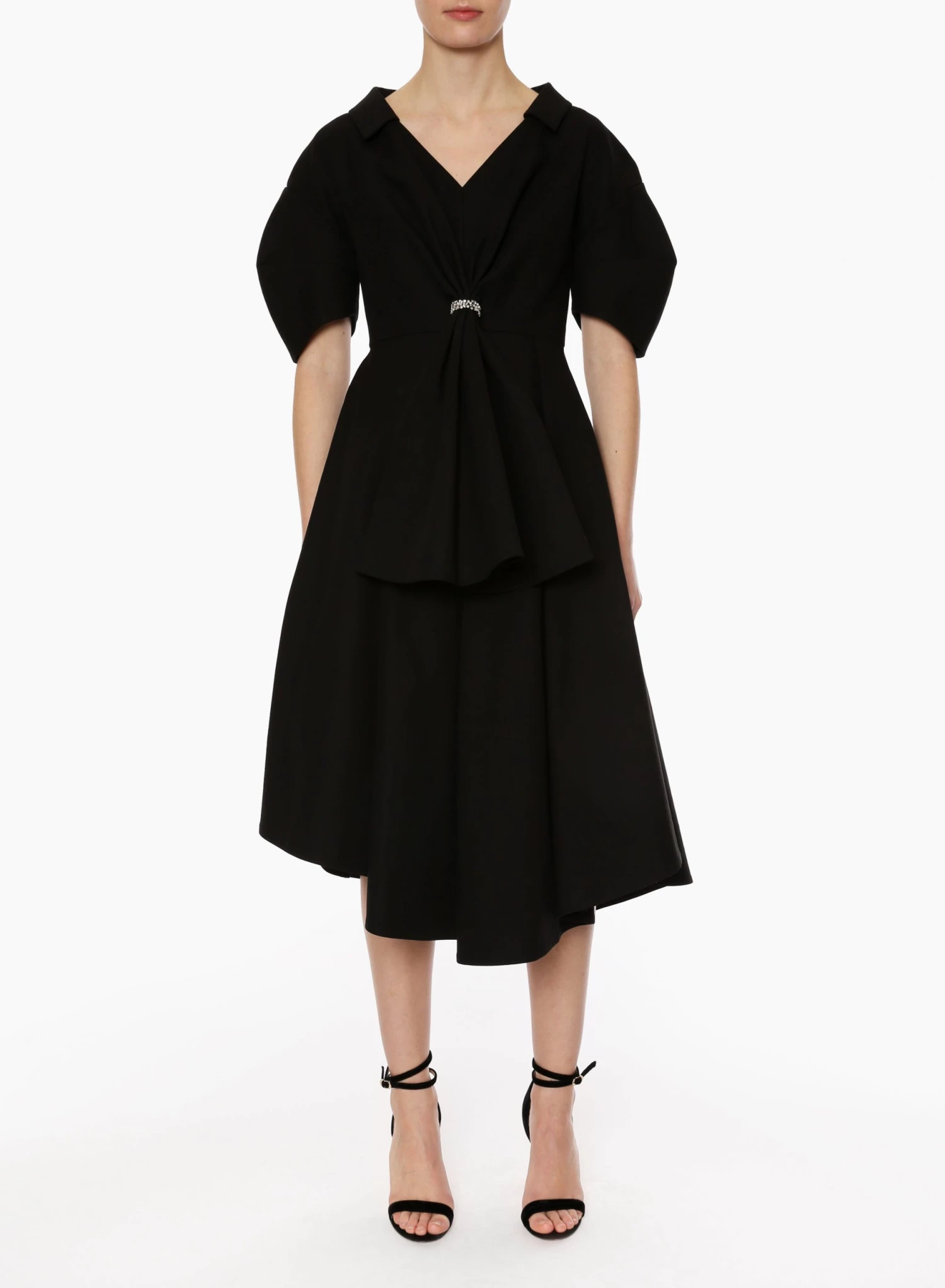 Huishan Zhang *PRE ORDER* NAYLA DRESS BLACK COTTON 2 Huishan Zhang *PRE ORDER* NAYLA DRESS BLACK COTTON