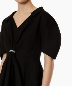 Huishan Zhang *PRE ORDER* NAYLA DRESS BLACK COTTON 10 Huishan Zhang *PRE ORDER* NAYLA DRESS BLACK COTTON