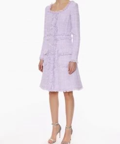 Huishan Zhang *PRE ORDER* NATASHA DRESS LILAC TWEED