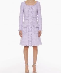 Huishan Zhang *PRE ORDER* NATASHA DRESS LILAC TWEED