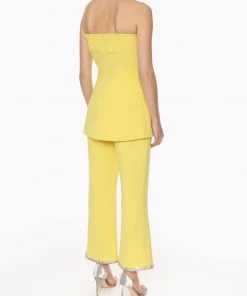 Huishan Zhang *PRE ORDER* PORTIA TOP YELLOW CREPE 9 Huishan Zhang *PRE ORDER* PORTIA TOP YELLOW CREPE