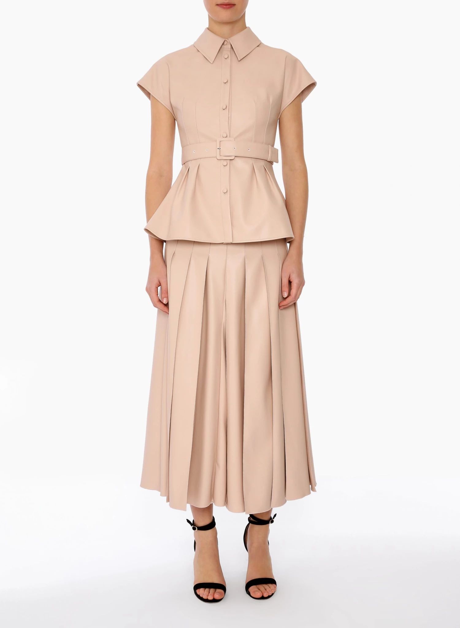 Huishan Zhang RUBI SKIRT PINK PLEATHER NEW SEASON 2 Huishan Zhang RUBI SKIRT PINK PLEATHER NEW SEASON