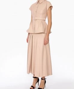 Huishan Zhang RUBI SKIRT PINK PLEATHER NEW SEASON 7 Huishan Zhang RUBI SKIRT PINK PLEATHER NEW SEASON