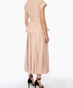 Huishan Zhang RUBI SKIRT PINK PLEATHER NEW SEASON 8 Huishan Zhang RUBI SKIRT PINK PLEATHER NEW SEASON