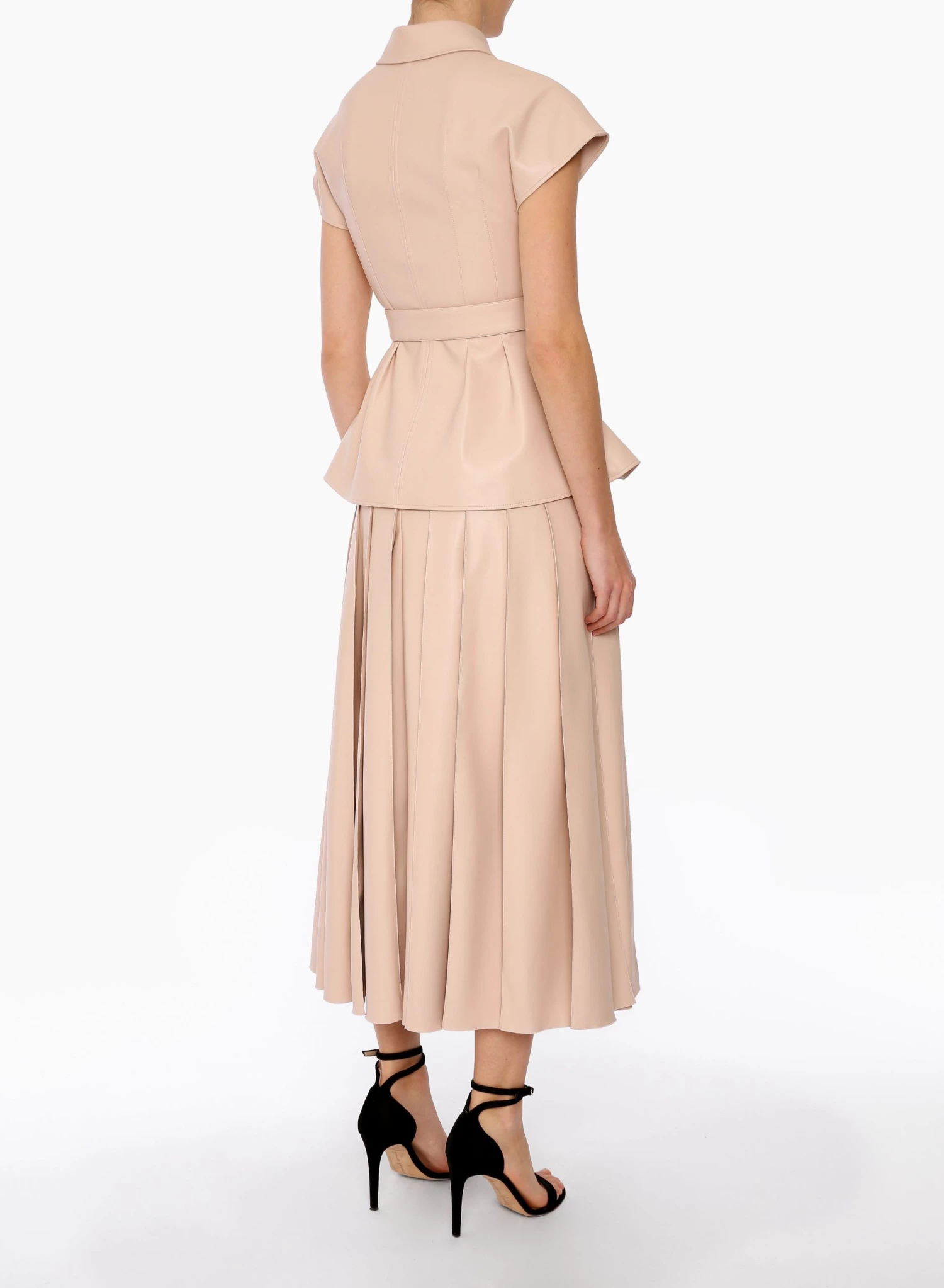 Huishan Zhang RUBI SKIRT PINK PLEATHER NEW SEASON 4 Huishan Zhang RUBI SKIRT PINK PLEATHER NEW SEASON