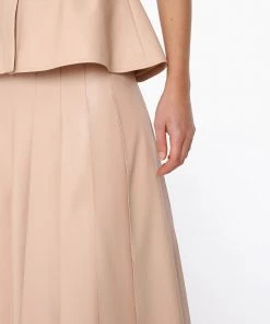 Huishan Zhang RUBI SKIRT PINK PLEATHER NEW SEASON 9 Huishan Zhang RUBI SKIRT PINK PLEATHER NEW SEASON