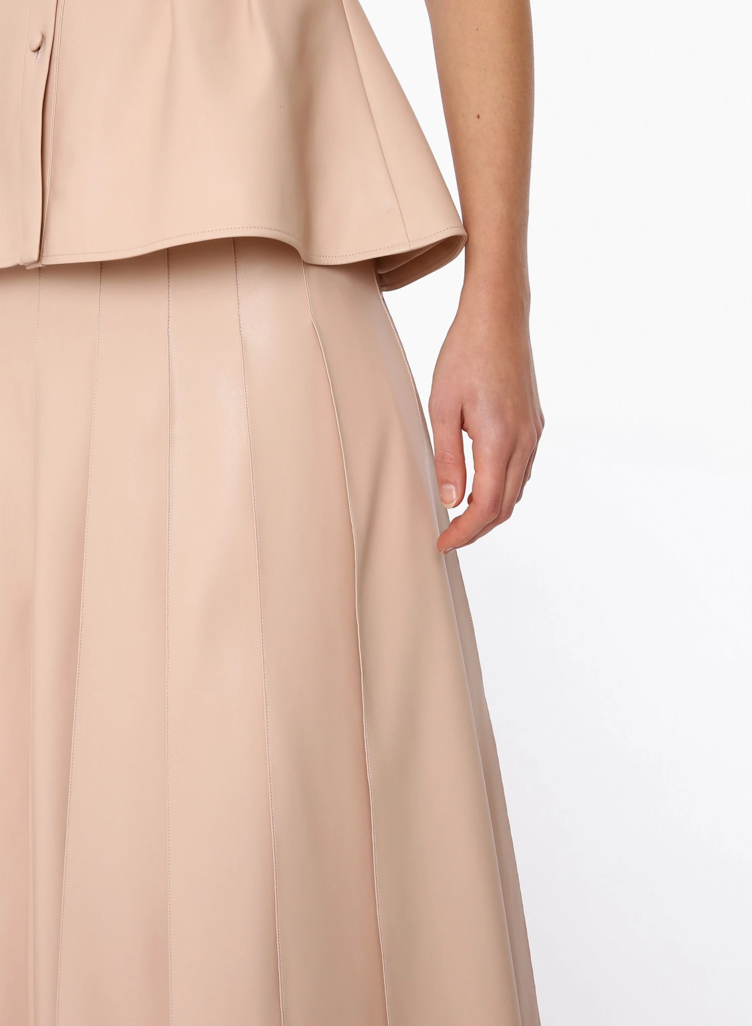 Huishan Zhang RUBI SKIRT PINK PLEATHER NEW SEASON 5 Huishan Zhang RUBI SKIRT PINK PLEATHER NEW SEASON