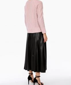 Huishan Zhang * ONLINE EXCLUSIVE* RUBI SKIRT BLACK PLEATHER NEW SEASON