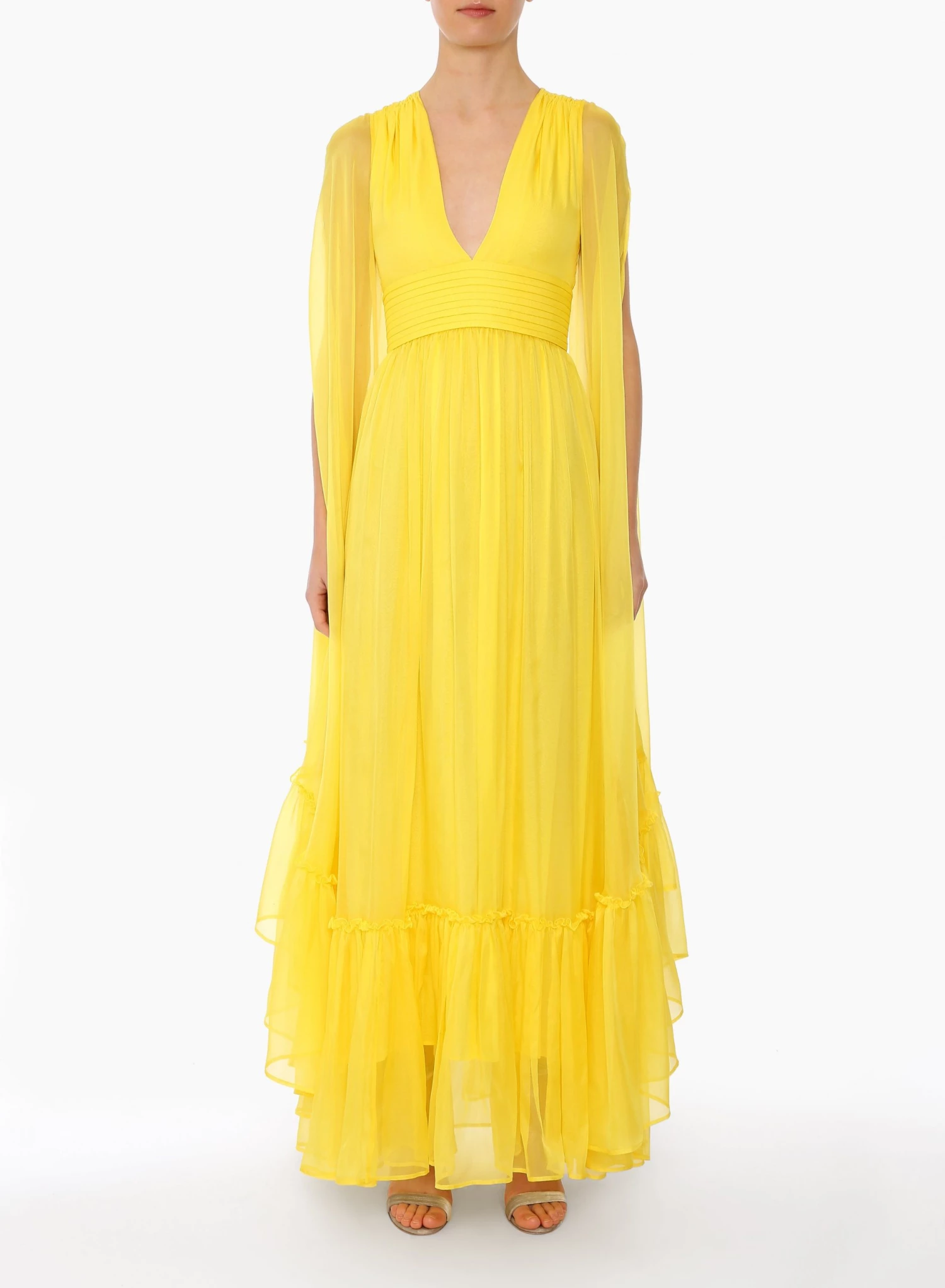 Huishan Zhang SIENNA GOWN CANARY CHIFFON NEW SEASON 2 Huishan Zhang SIENNA GOWN CANARY CHIFFON NEW SEASON