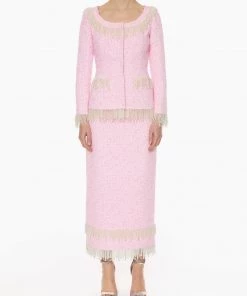 Huishan Zhang *PRE ORDER* SYDNEY JACKET PINK TWEED