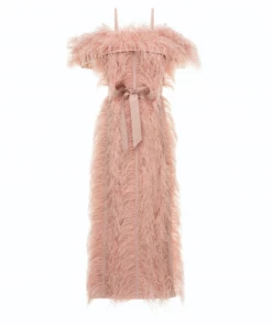 Huishan Zhang ANGELINA DRESS POWDER PINK CREPE DRESSES