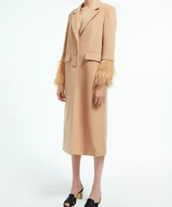 Huishan Zhang CASSANDRA COAT CAMEL WOOL JACKETS AND COATS