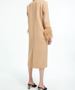 Huishan Zhang CASSANDRA COAT CAMEL WOOL JACKETS AND COATS