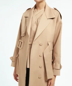 Huishan Zhang NANCY COAT SAND DUCHESSE JACKETS AND COATS 8 Huishan Zhang NANCY COAT SAND DUCHESSE JACKETS AND COATS