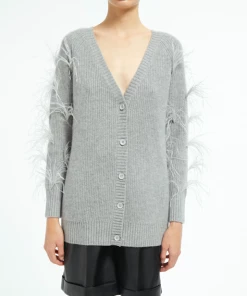 Huishan Zhang *PRE ORDER* ESTELLE CARDIGAN GREY CASHMERE