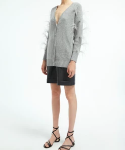 Huishan Zhang *PRE ORDER* ESTELLE CARDIGAN GREY CASHMERE