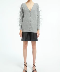 Huishan Zhang *PRE ORDER* ESTELLE CARDIGAN GREY CASHMERE