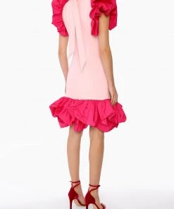 Huishan Zhang NEW SEASON TWYLA DRESS PINK CREPE