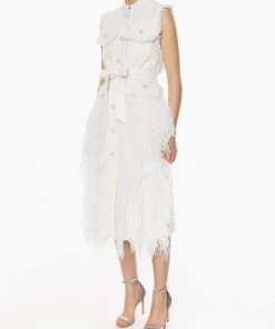 HuishanZhang DRESSES WYATT GILET IVORY TWEED